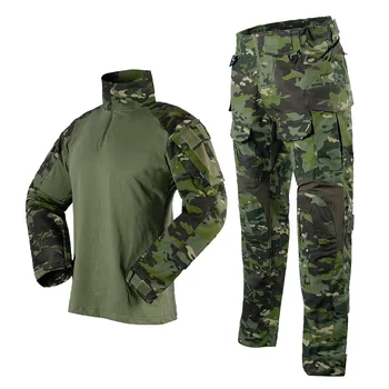 Lesná Kamufláž Poľovnícke Oblečenie Vojenskú Uniformu Taktické G3 Žaba Nastaviť Bojový Oblek Airsoft Sniper Tričko + Nohavice Camuflaje