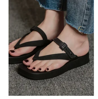 Letné nový štýl dámske sandále flip-flops dámske letné plážové sandále hrubé dno flip flops wl-d01
