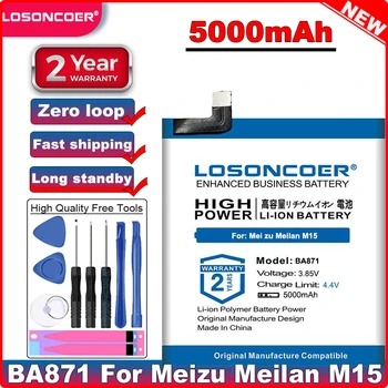 LOSONCOER BA871 Batérie 5000mAh Pre Meizu Meilan M15 15 Lite Na Sklade Najnovšie Výrobné Kvalitné Batérie