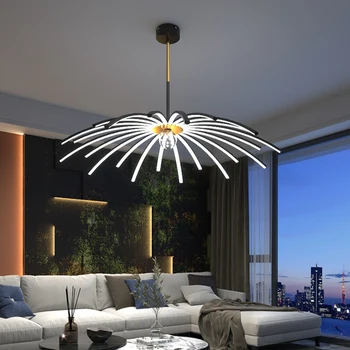Luster, jednoduchá obývacia izba, moderná hala, spálňa, jedáleň, luster 2023, nový typ led dekoratívne lampy