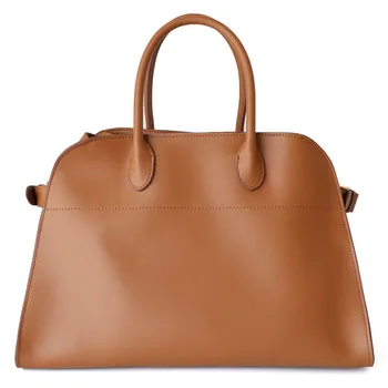 Luxusné dámske Veľké Tote Bag Originálne Kožené Tašky cez Rameno, 2023 Mäkké Ženské Kabelky Vysoko Kvalitné Dámske Messenger Taška Hnedá
