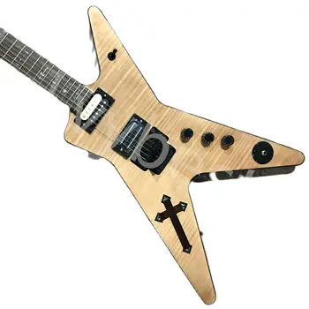 Lvybest Drevo Farba Špeciálne Tvarované Elektrická Gitara 2023 Nové Pop High-end Vlastné Módy