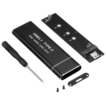 M. 2 NVMe/SATA, Dual Protokol Mobile Pevného Disku Prípade USB3.1 Typ-C Externé SSD Krytu z Hliníkovej Zliatiny Shell SSD Krytu