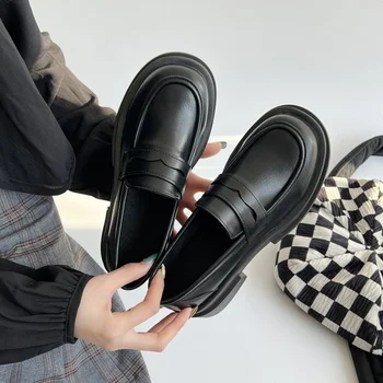 mary jane topánky mokasíny lolita topánky Japonský Študent Topánky Dievča Lolita Topánky JK Prímestských Jednotné Topánky Bežné topánky platformu