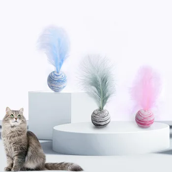 Mačka Stick Hračka Pre Mačky, Pet Teaser Hrať Bell Pierko Stick Interaktívne Zábavné Hračky