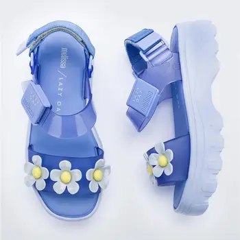 Melissa 2023 Ženy Jeden Pás Jelly Sandále Dámske Módne Hrubé Jediným Srdce Sandále Pohodlné Letné Daisy Plážové Sandále