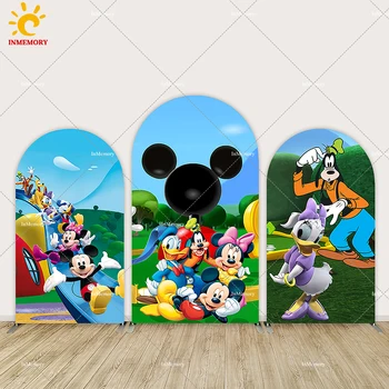 Mickey Mouse a Jeho Priatelia Arch Kryt Kulisu pre Deti Radi 1. Narodeniny Cartoon Mickey Mouse Clubhouse Narodeniny Stenu Decor