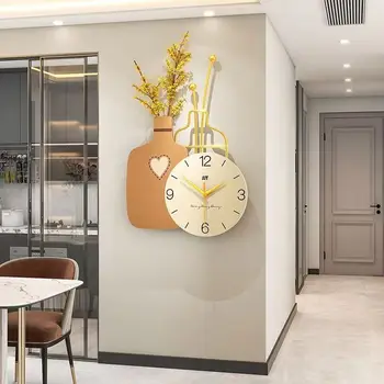 Moderné, jednoduché nástenné hodiny obývacia izba módne Európskej osobnosti tvorivý svetlo luxusné domáce dekorácie, hodiny zavesenie na stenu