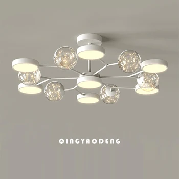 Moderné LED Luster Nordic Tvorivé Jednoduchý Biely Akryl Hviezdy Neba Nezávislá Lampa Platné Obývacia Izba A Spálňa Lampy 2023