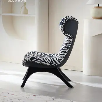 Moderné Svetlo Luxusné Autor Jednej Stoličky Domov Obývacia Izba Tiger Stoličky Jednoduché Módy Leopard Tlač Voľný Čas Stoličky Single Pohovka