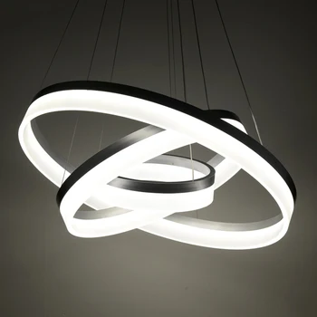 Moderný luster LED kruh, krúžok luster svetlo pre obývacia izba Akryl Lesk Luster Osvetlenie biele podiel 85-265v