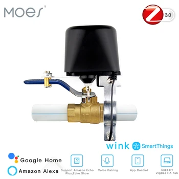 MOES ZigBee 3.0 Smart Plynu, Vody Ventil Regulátor Diaľkové Ovládanie Echo Plus Ovládanie Hlasom,Práca s Alexa Domovská stránka Google