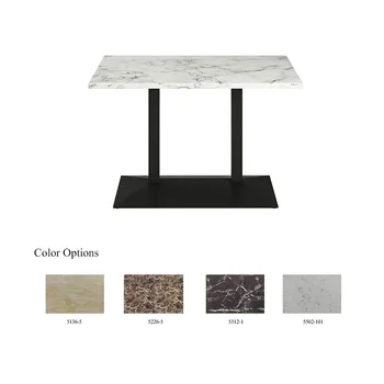 Mramorový stôl pre komerčné jednoduchý biely kameň obdĺžnikový hotelovej reštaurácii