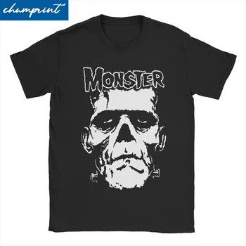 Muži Ženy Monster Lebky T Shirt Frankenstein Horor Film Bavlnené Oblečenie Novinka Krátke Sleeve Tee Tričko Jedinečný T-Shirts