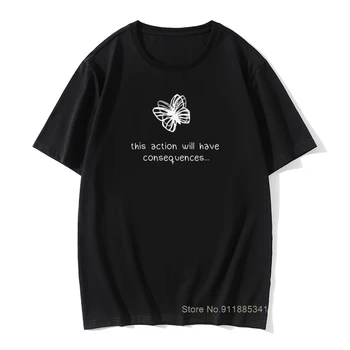 Muži Život Je Zvláštne Opatrenia A Dôsledky Tričko Butterfly Max Hra Bavlna Topy Tees Mužské Tričko Basic Tees Retro T-Shirt