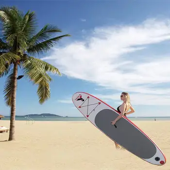 Nafukovacie SUP Stand Up Veslovať Board Portable Surf 305X71X12cm S Bag, Pádlo, Fin, Vzduchové Čerpadlo, Súprava na Opravu, Nohy Vodítku