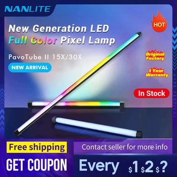 Nanlite Pavotube II 15x 30x LED zdroj Svetla, RGB Light Stick Plné Farby Kreatívne Ručné Vyplnenie Svetlo 15c 30c NANGUANG