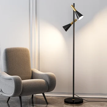 Nastaviteľné LED poschodí lampa 2 gold black obývacia izba, spálňa štúdia dekorácie mramoru základnej podlahy, lampy, osvetlenie