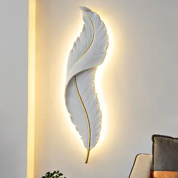 Nordic LED Pierko Nástenné Svietidlo sDecorative Moderné Luxusné Lampa Spálňa Sconces Posteli Obývacia Izba Jednoduché Vnútorné Osvetlenie