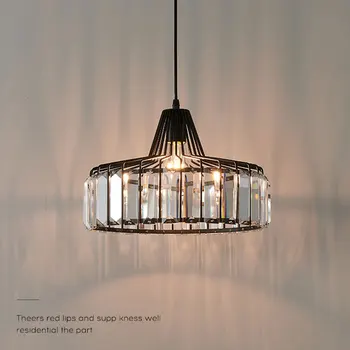 Nordic LED Prívesok Lampa Pre Kuchynský Ostrov Jedáleň Kolo Moderné Železa Luster Black Zvyšok Plochy Skla, Svietidlá E27