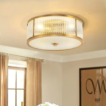 Nordic LED Stropné Svietidlá Luxusné Retro Glass Medi luminarias para teto Obývacia Izba, Spálňa Strop Domov Osvetlenie WF