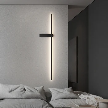 Nordic minimalistický dlhé, nočné lampy, dekorácie Moderný jednoduchý spálňa nástenné svietidlo 2022 nové obývacia izba TV joj nástenné svietidlo