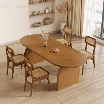 Nordic Oválne Domácnosti, Malé-veľké Jedálenský Stôl z masívu písacie Stoly, Japonskej, Obývacia Izba, Jedálenské Stoly a Stoličky Zmes