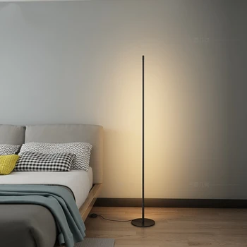 Nordic Výzdoba Domov LED Poschodí Lampa Jednoduché Stmievanie stojacie Lampy pre Obývacia Izba, Spálňa Stojaci Vnútorné Osvetlenie Svietidlo