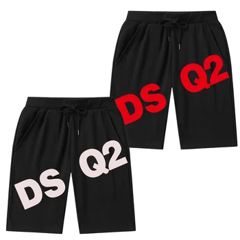 Nové DSQ2 Logo Pánske Telocvični Školenia Šortky Vytlačené Mužov Beach šortky Športové Ležérne Oblečenie Fitness Cvičenie Šortky Beh Atletika