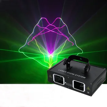 Nové Dvojité Hlavu RGB Farebný Riadok Skenovanie Laserové Svetlo S DMX regulácia Diskotéka Dj Party Svadobné Laserové Svetlo