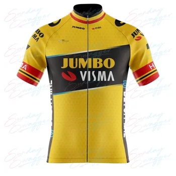 Nové Jumbo Visma Belgicko Šampión Wout Van Aert Cyklistické Oblečenie Lete Dres Cestné Cyklistické Tričko Krátke Rukávy Cyklistické Tričko Mtb
