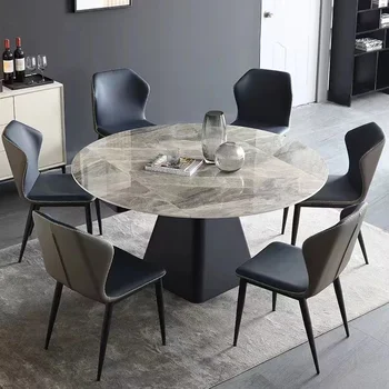 Nové Sivé Bridlice Jedálenský Stôl Jednoduchý Malý Byt V Domácnosti Námestie S Gramofónu Dizajnér Reštaurácia Stôl Pre 4 Osoby
