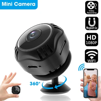 Nové X5S 1080P IP Bezdrôtový Mini WIFI Kamera Nočného Videnia Smart Home Security Baby Monitor Phone Ovládanie Magnetické Videokamery