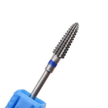 Nový 4 mm kužeľ skrutkových zub tvar karbidu nechtov vrtáka elektrické nechty súbor vrtáka hrubo karbidu vŕtať 3/32