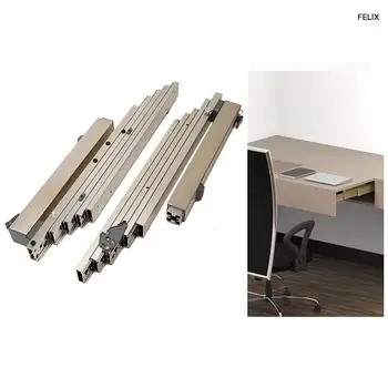 NOVÝ Multi-Sekcii Skryté Tabuľky Slideway Multi-funkčné Ťahanie Skladacie Jedálenský Stôl Zdvíhateľnej Železničnej Ploché Tlačiť Nohy Trati
