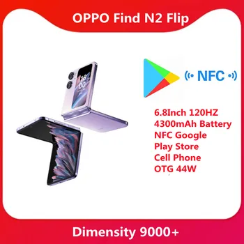 Nový, Originálny OPPO Nájsť N2 Flip Smartphone 6.8 Palcový 120HZ Dimensity 9000+ 4300mAh Batéria NFC Google Play Store Mobilný Telefón OTG