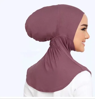 Nový Športový Hidžáb Bavlna Jersey Moslimských Hidžáb Pre Ženy Šatku Vnútorné Spp Underscarf Islam Hlavový Most Turban Kapela Pevné Pokrývku Hlavy