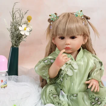 Nový Štýl Čínsky Qipao Bábika 55 cm Reborn Baby Doll Dievča Pre detské Hračky Narodeniny a Deň Detí Darček