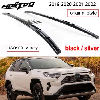 OE strešný nosič bar strechy železničnej pre Toyota RAV4 2019 2020 2021 2022,black&podiel,hliníkové zliatiny,ISO9001 kvalita,jednoduchá inštalácia