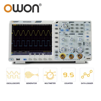 Owon XDS3202E Digitálny Osciloskop 2 Kanály 8bits 200Mhz Pásma 1GS/s 8