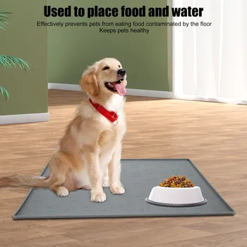 Pet Placemat Zabrániť Úniku v Umývačke Dôkaz Vodotesný Silikónový Psa, Kŕmenie Mat na Vodu, Jedlo