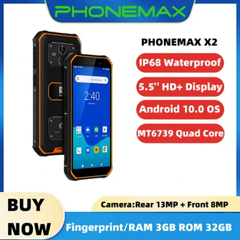PHONEMAX X2 Robustný Smartphone Android 10.0 NFC 5050mAh Batéria 5.5