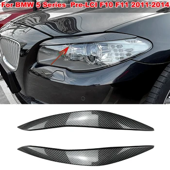 Pre BMW 5 Series Pre-LCI F10 F11 2011-2014 Predného Svetlometu Viečka Obočie Výbava Očné viečka Obočie Kryt Nálepky Dekor Auto Príslušenstvo