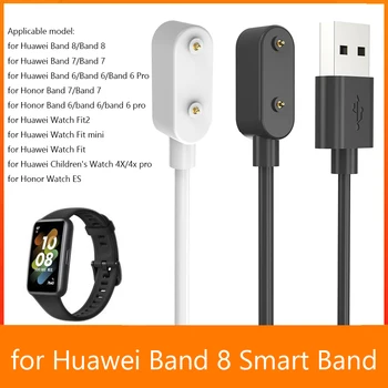 Pre Huawei skupina 8 Smart Kapela Nabíjací Kábel 100 cm USB Náramkové Hodinky Nabíjací Kábel, Náhradný Adaptér Drôt Smartwatch Príslušenstvo