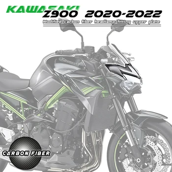 Pre Kawasaki Z900 2020 2021 2022 100% Skutočné Uhlíkové Vlákno Modifikované Svetlomet Montáž Hornej Dosky Kapotáže Motocyklové Príslušenstvo