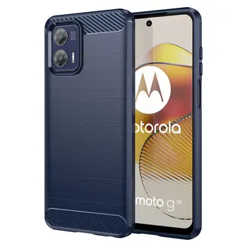 Pre Motorola Moto G73 Prípade Silikónový Nárazník Uhlíkových Vlákien Shockproof Mäkké TPU Zadný Kryt Telefónu Prípade pre Motorola Moto G73 MotoG73