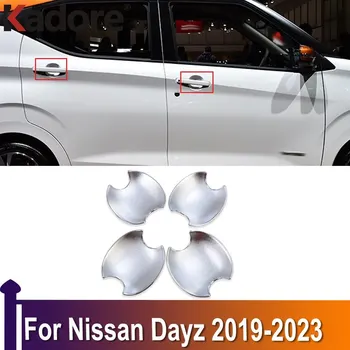 Pre Nissan Dayz 2019-2021 2022 2023 Chróm kľučky Misa, Kryt, Trim, Dekorácie Auta-styling Nálepky Vonkajšie Príslušenstvo