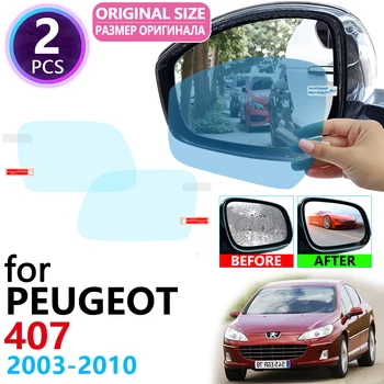 pre Peugeot 407 407sw Kupé 2003~2010 Úplné Pokrytie Rainproof Anti Fog Film Spätné Zrkadlo Doplnky 2004 2005 2006 2007 2008