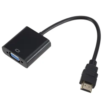 Pre Tablet Notebook PC TV HD 1080P HDMI / VGA Kábel S Audio Converter Napájanie HDMI Samec Na VGA Žena Converter Adaptér