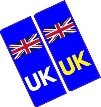 Pre UK Automobilov značiek - Samolepky - Union Jack - Č Vlajka EÚ Brexit - Pack 2 Nahrádza GB Nálepky